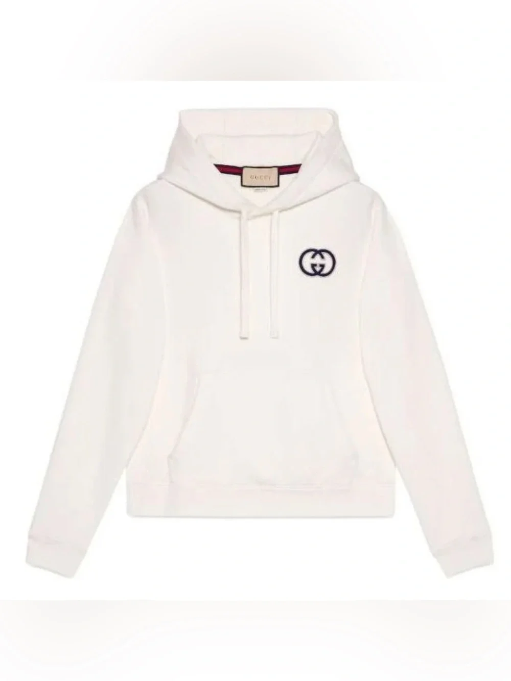 Gucci embroidered interlocking G cotton hoodie size XL made in Italy